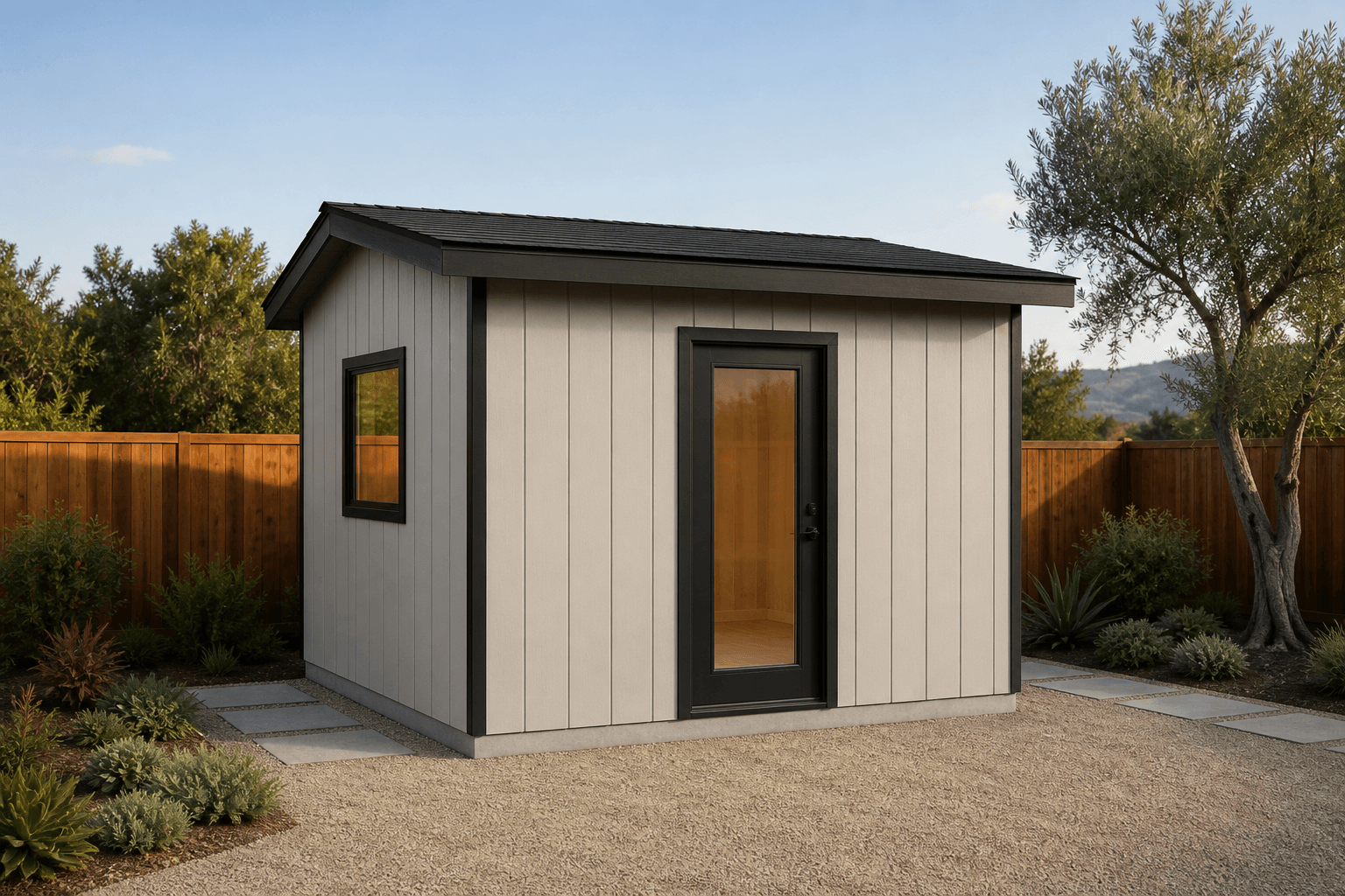 Hardie with Architectural shingle and Precast concrete blocks